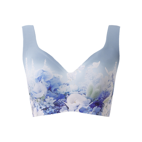 ZEROISM シームレスブラ ヒルズブルーグレー S